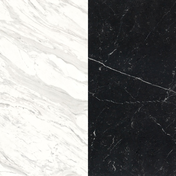 Портал для каміна Bravo Ріо Volakas + Nero Marquina мармур білий/чорний прямий