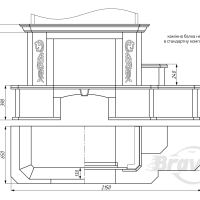 Портал для камина Bravo Парма Браун Bidasar Brown + Giallo Atlantide мрамор бежевый/коричневый прямой Портал для камина Bravo Парма Браун Bidasar Brown + Giallo Atlantide мрамор бежевый/коричневый прямой