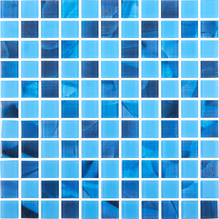 Мозаїка скляна Kotto Ceramica GMP 0425017 С2 print 19/blue D mat 300 x 300 х 4 (25 х 25)