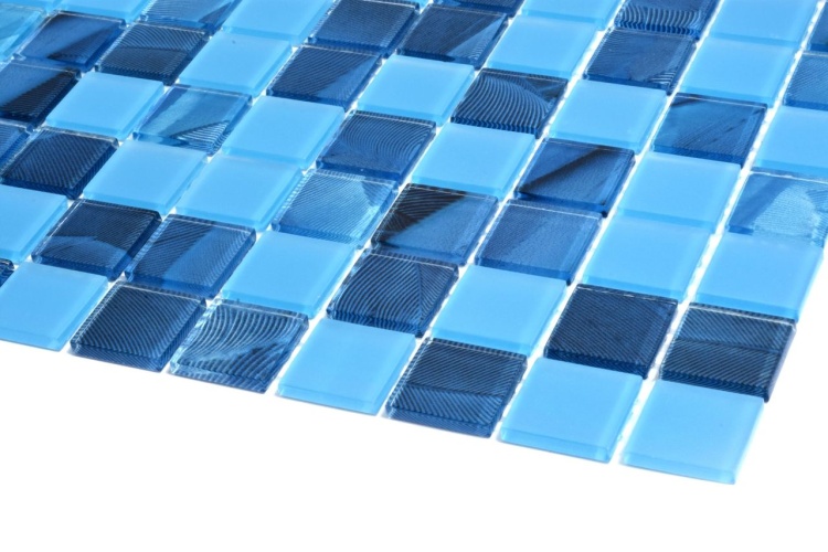 Мозаїка скляна Kotto Ceramica GMP 0425017 С2 print 19/blue D mat 300 x 300 х 4 (25 х 25)