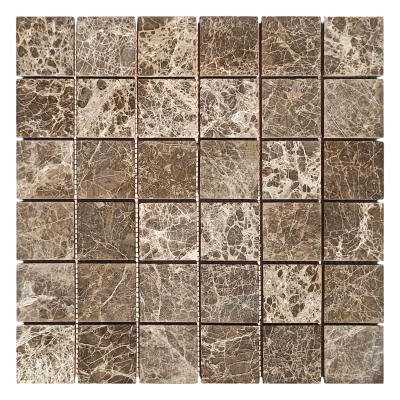 Мозаїка з мармуру Матова МКР-3СН (47x47) Emperador Light