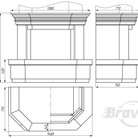 Портал для каміна Bravo Одеса Giallo Atlantide мармур бежевий прямий n1 Портал для каміна Bravo Одеса Giallo Atlantide мармур бежевий прямий n1