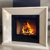 Портал для каміна Bravo Ріо Polaris + Nero Marquina мармур білий/чорний прямий Портал для каміна Bravo Ріо Polaris + Nero Marquina мармур білий/чорний прямий