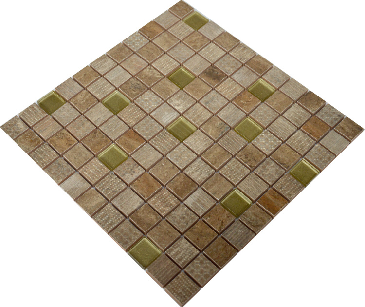 Декоративна мозаїка Kotto Ceramica СМ 3040 С2 Brown/Gold 300 х 300 х 9 ( 25 х 25 )