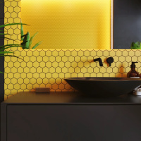 Мозаїка керамічна Kotto Ceramica HEXAGON H 6025 Dark Yellow 295 х 295 х 9