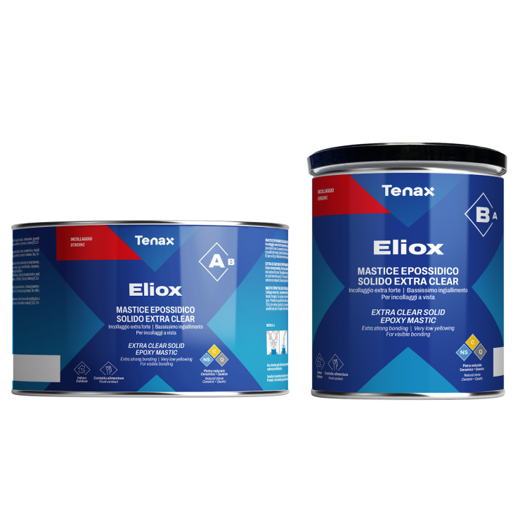 Клей эпоксидный Tenax Eliox A+B прозрачный 2,25 л сверхпрочный нежелтеющий морозостойкий для камня керамики кварца