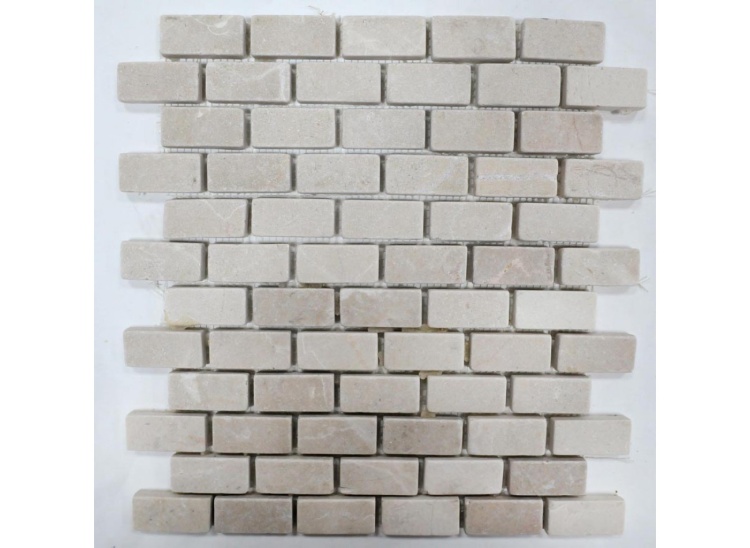 Мозаика Vivacer N2 Beige Marble Mosaic Tumbled Basket Brick