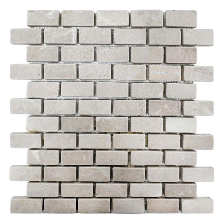 Мозаика Vivacer N2 Beige Marble Mosaic Tumbled Basket Brick