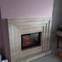 Портал для каміна Bravo Сицилія Botticino мармур бежевий прямий