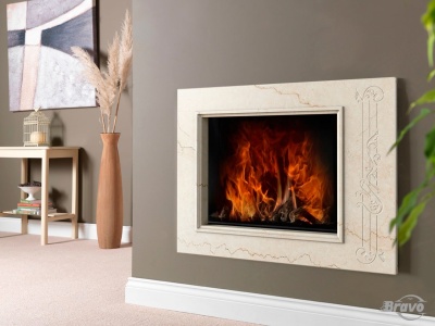 Портал для каміна Bravo Поло Botticino мармур бежевий прямий