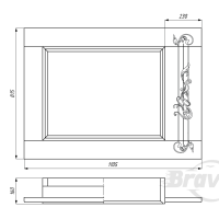 Портал для каміна Bravo Поло Botticino мармур бежевий прямий