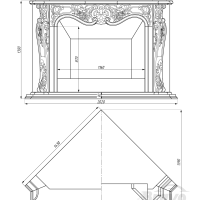 Портал для каміна Bravo Лондон Daino Reale мармур бежевий кутовий