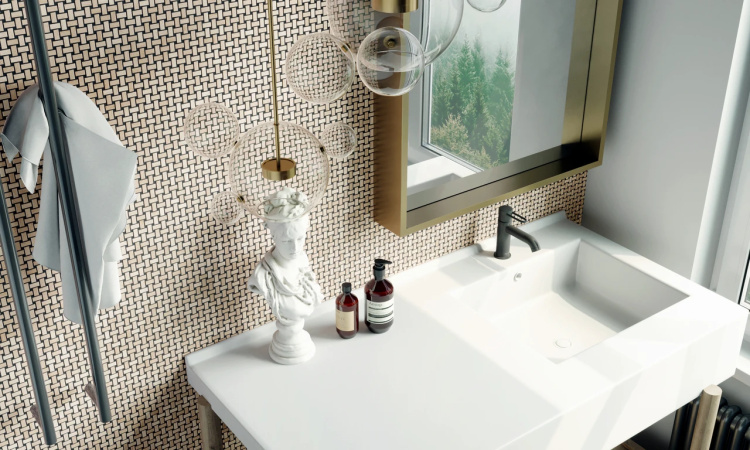 Мозаїка з керамограніту Kotto Ceramica MI7 10200404C Beige 300 x 300 х 10 (прямокутник 10 x 20)