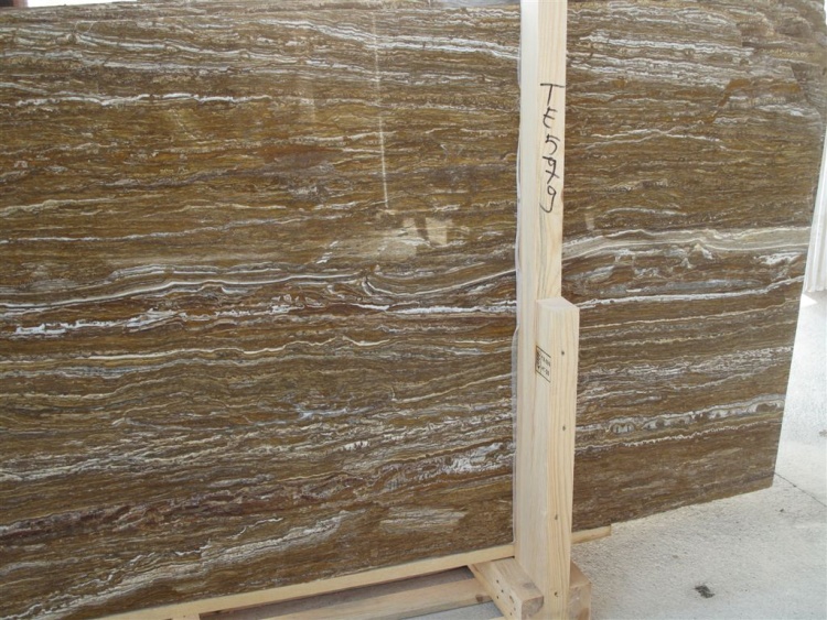 Travertine Ivy Brown VC, Слэб травертина (сляб) 20мм