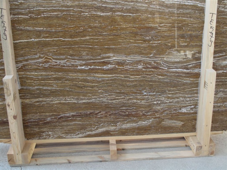 Travertine Ivy Brown VC, Слэб травертина (сляб) 20мм