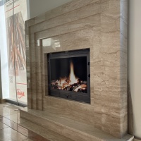 Портал для камина Bravo Сицилия Daino Reale мрамор бежевый прямой