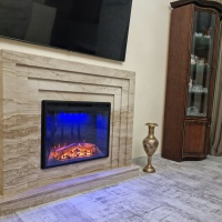 Портал для камина Bravo Сицилия Daino Reale мрамор бежевый прямой