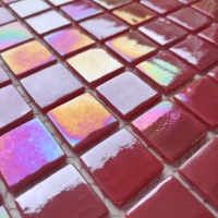 Мозаика из стекла AquaMo PL25321 Red 25x25x4 (317x317) мм глянцевая на сетке