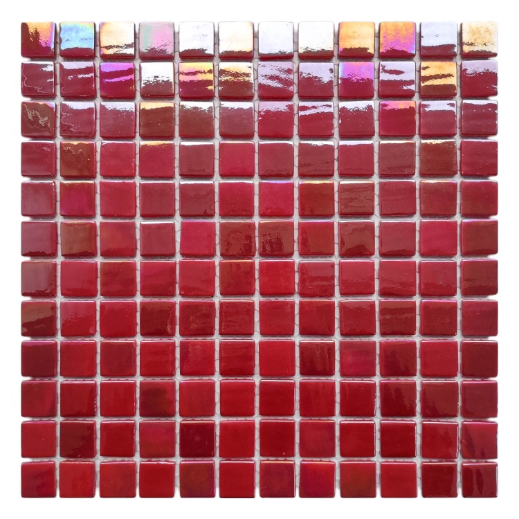Мозаика из стекла AquaMo PL25321 Red 25x25x4 (317x317) мм глянцевая на сетке