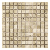 Мозаїка з травертину Полірована МКР-2П (23x23) Travertine Classic Мозаїка з травертину Полірована МКР-2П (23x23) Travertine Classic