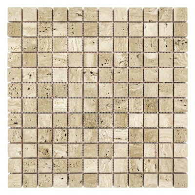Мозаїка з травертину Полірована МКР-2П (23x23) Travertine Classic