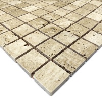 Мозаїка з травертину Полірована МКР-2П (23x23) Travertine Classic Мозаїка з травертину Полірована МКР-2П (23x23) Travertine Classic