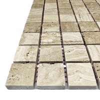 Мозаїка з травертину Полірована МКР-2П (23x23) Travertine Classic Мозаїка з травертину Полірована МКР-2П (23x23) Travertine Classic