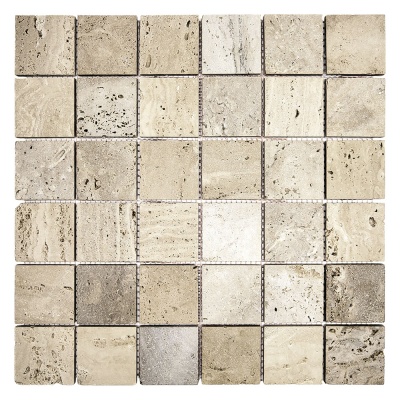Мозаїка з травертину Матова МКР-3СН (47x47) Travertine Classic