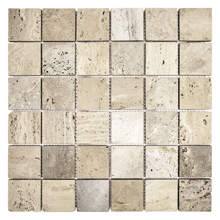 Мозаика из травертина Матовая МКР-3СН (47x47) Travertine Classic