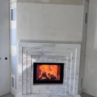 Портал для камина Bravo Сицилия Volakas мрамор белый прямой
