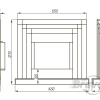 Портал для камина Bravo Сицилия Volakas мрамор белый прямой