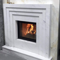 Портал для камина Bravo Сицилия Volakas мрамор белый прямой