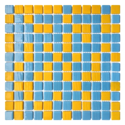 Мозаика из стекла AquaMo MX25-1/02/11 25x25x4 (317x317) мм глянцевая на сетке