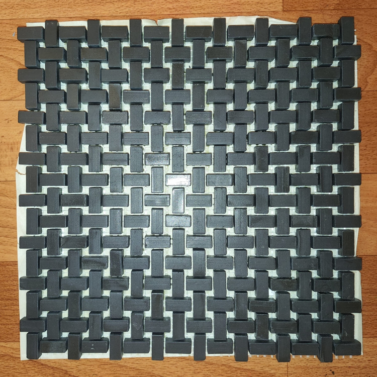 Мозаїка з керамограніту Kotto Ceramica MI7 10200406C Nero 300 x 300 х 10 (прямокутник 10 x 20)