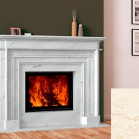 Портал для каміна Bravo Рига Botticino мармур бежевий прямий Портал для каміна Bravo Рига Botticino мармур бежевий прямий