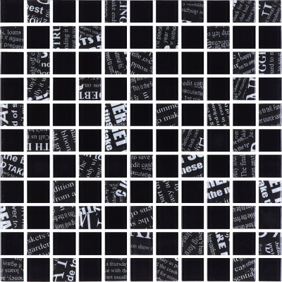 Мозаїка скляна Kotto Ceramica GMP 0425049 С2 print 45/black 00 300 x 300 х 4 ( 25 х 25 )