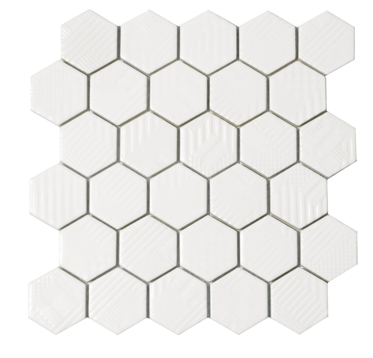 Мозаїка керамічна Kotto Ceramica HEXAGON HST 6024 White 295х295х9