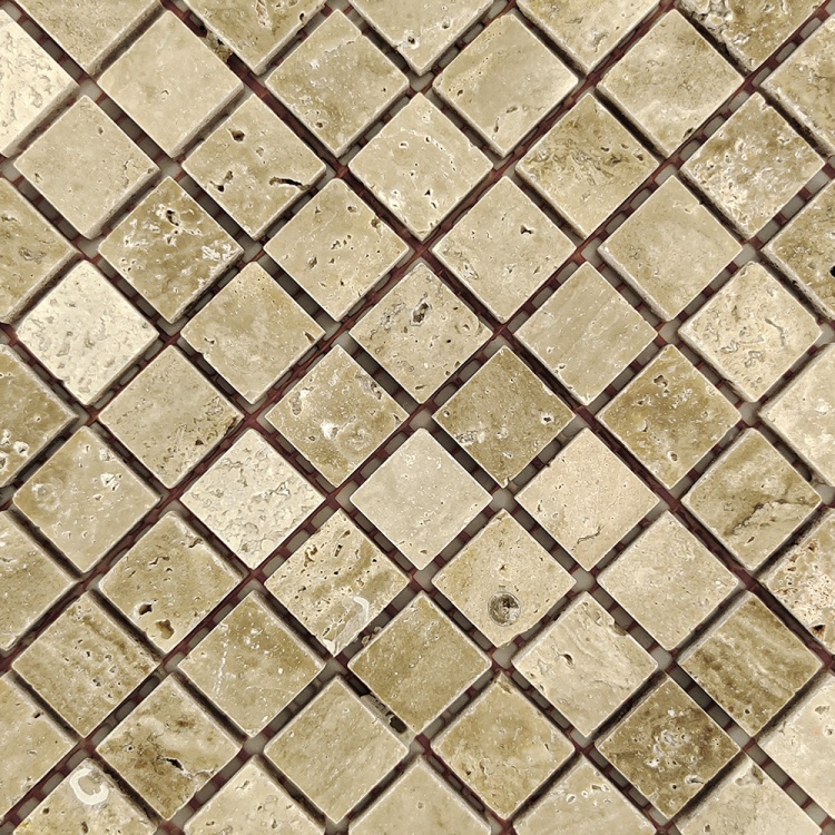 Мозаїка з травертину Полірована МКР-4П (15x15) Travertine Classic