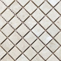 Мозаика из мрамора Матовая МКР-2СВ (23x23) Victoria Beige MB