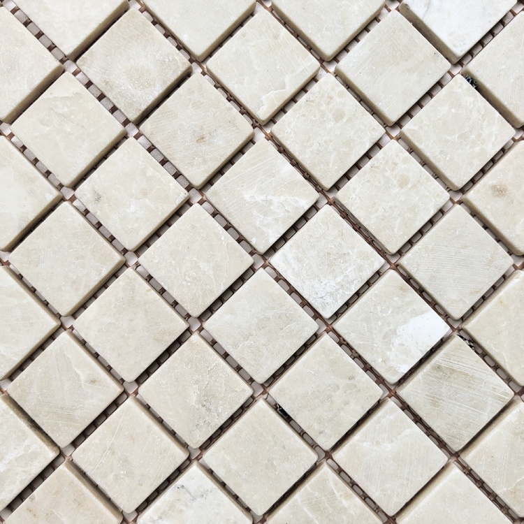 Мозаика из мрамора Матовая МКР-2СВ (23x23) Victoria Beige MB