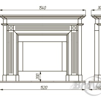 Портал для каміна Bravo Рига Volakas мармур білий прямий Портал для каміна Bravo Рига Volakas мармур білий прямий