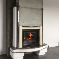 Портал для камина Bravo Стелла Crema Marfil + Emperador Dark мрамор бежевый/коричневый прямой