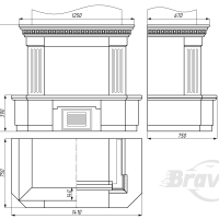 Портал для каміна Bravo Люблін Giallo Atlantide + Emperador Dark мармур бежевий/коричневий прямий n2 Портал для каміна Bravo Люблін Giallo Atlantide + Emperador Dark мармур бежевий/коричневий прямий n2