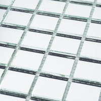 Мозаїка дзеркальна DecorStoneHub Zs-1inch-Z срібляста 304х304 мм дюймова для стін ванної кімнати