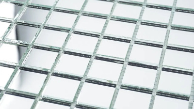 Мозаїка дзеркальна DecorStoneHub Zs-1inch-Z срібляста 304х304 мм дюймова для стін ванної кімнати