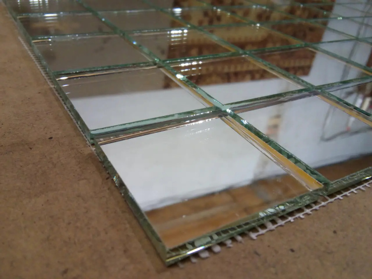 Мозаїка дзеркальна DecorStoneHub Zs-1inch-Z срібляста 304х304 мм дюймова для стін ванної кімнати