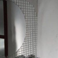 Мозаїка дзеркальна DecorStoneHub Zs-1inch-Z срібляста 304х304 мм дюймова для стін ванної кімнати