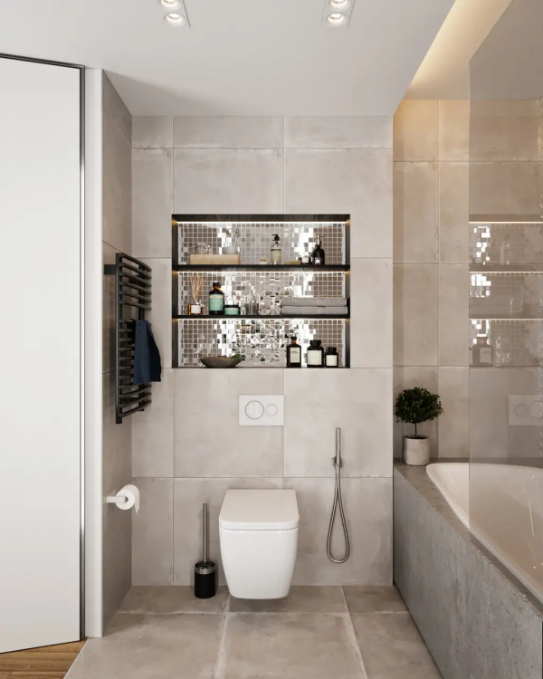 Мозаїка дзеркальна DecorStoneHub Zs-1inch-Z срібляста 304х304 мм дюймова для стін ванної кімнати