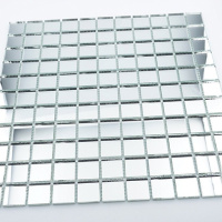 Мозаїка дзеркальна DecorStoneHub Zs-1inch-Z срібляста 304х304 мм дюймова для стін ванної кімнати