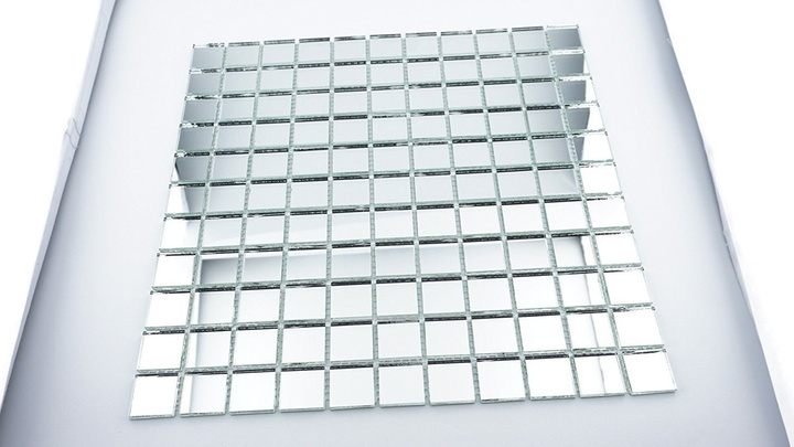 Мозаїка дзеркальна DecorStoneHub Zs-1inch-Z срібляста 304х304 мм дюймова для стін ванної кімнати